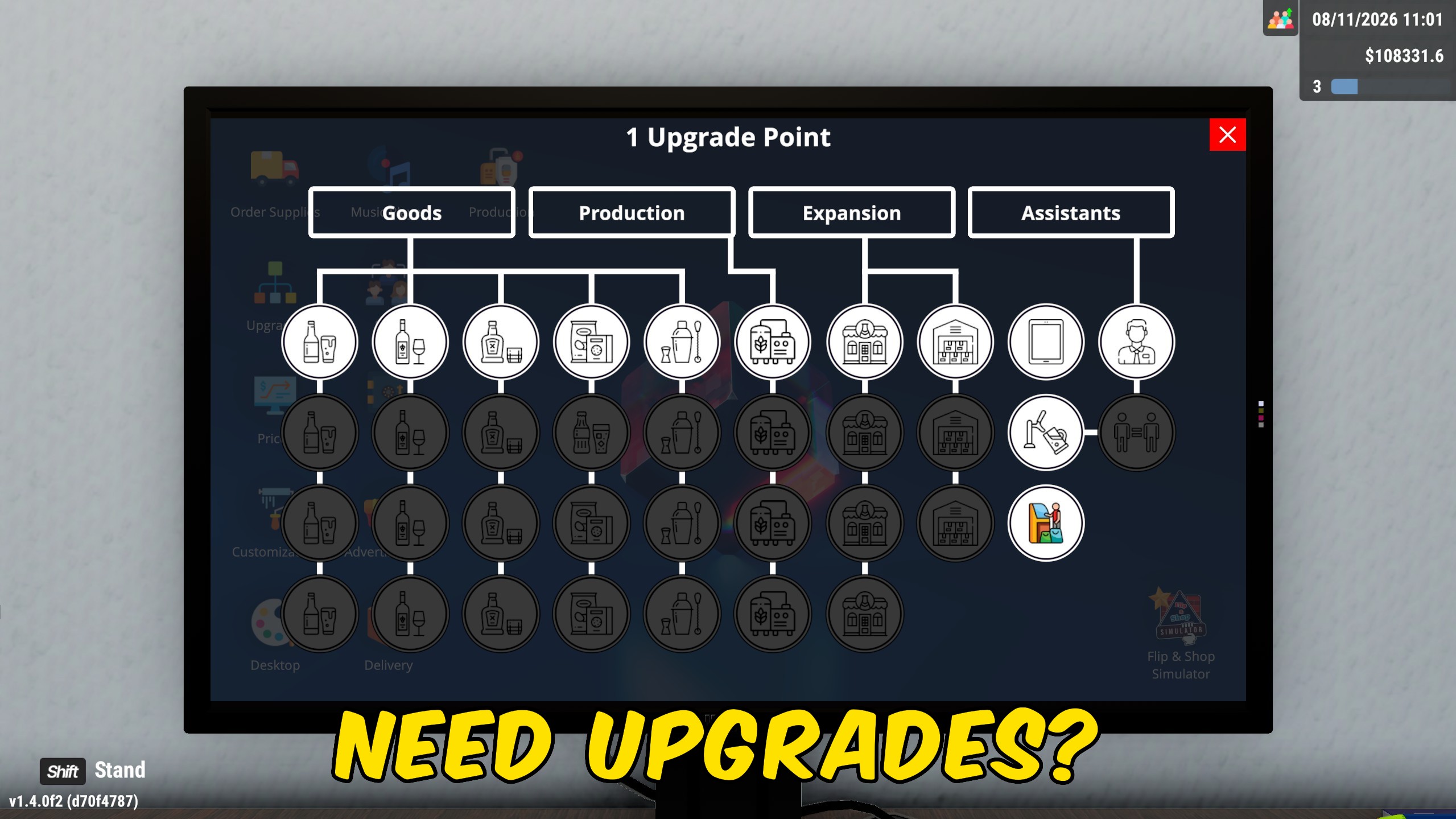 Give Upgrade Points